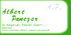 albert panczer business card